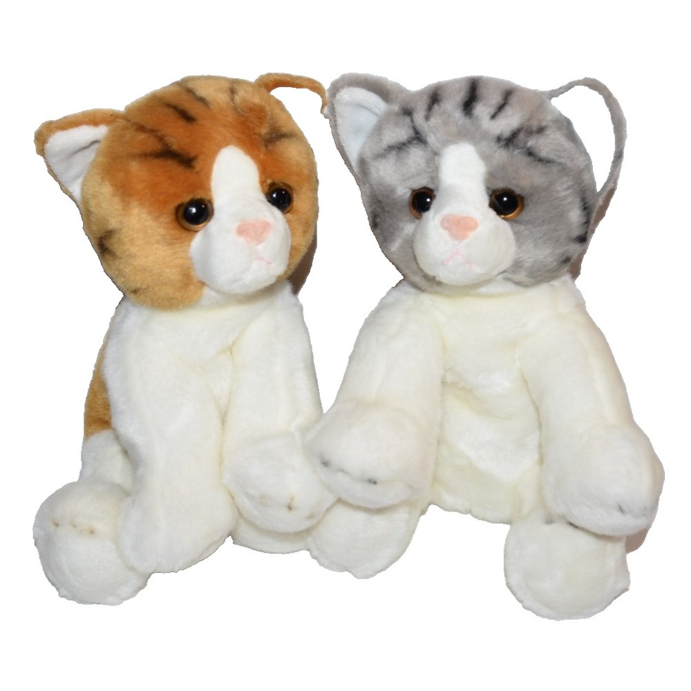 Adventure Planet Plush Heirloom Collection Floppy Striped Kitty cat lot gray brn